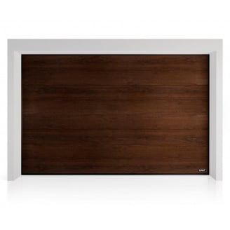 Секційні гаражні ворота Gant PR - панель Широка лінія, розмір 2700x2300 мм., колір Венге. Ручне управління.