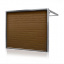 Секційні гаражні ворота Gant Plus - панель Широка лінія, розмір 2400x2000 мм., колір Коричневий RAL 8014. Ручне управління. Київ