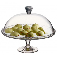 Блюдо на ноге Pasabahce Patisserie со стеклянной крышкой 32 см Прозрачный DP66326 Киев