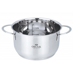 Каструля Oscar Galant 7.2 л 26 см Сріблястий (6911219) Васильків