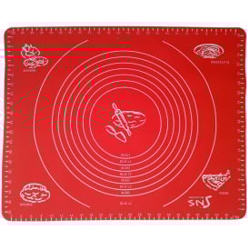 Силіконовий килимок 50 х 40 см із розміткою червоний SnS