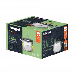 Каструля Ringel Salsa 6.8 л 24 см Сріблястий (6990941) Дніпрорудне