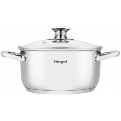 Каструля Ringel Grey line 4.2 л 22 см Сріблястий (6932749) Боярка