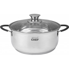 Кастрюля BRAVO CHEF Safran 2.8 л 20 см Серебристый (6990953) Одесса
