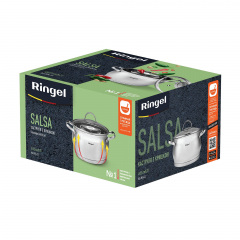 Каструля Ringel Salsa 5.2 л 22 см Сріблястий (6990940) Дзензелівка