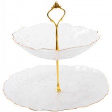 Блюдо Viva Incle 2-ярусне Прозрачний (6983944)