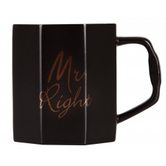 Набор чашек Led Right Couple 400 мл 2 шт Бело-черный (7133159) Киев