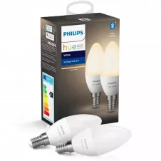 Комплект ламп Philips Hue E14, White, BT, DIM, 2шт