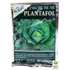 Минеральное удобрение Plantafol (Плантафол) Valagro NPK 30.10.10 Начало вегетации ТМ Organic Planet 25г