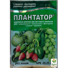 Мінеральне Добриво Плантатор NPK 20.20.20 Зростання плодів ТМ Кісон 25г