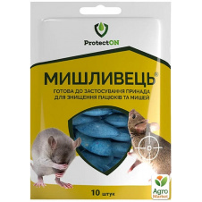 Родентицид от грызунов Мишливець ТМ ProtectON (парафиновые таблетки) 10шт
