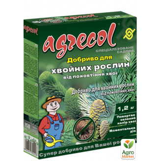 Удобрение для хвойных от пожелтения хвои 0-0-6 ТМ Agrecol 1.2кг