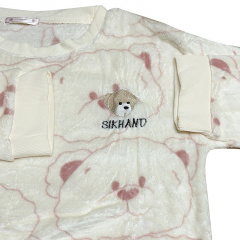 Комплект жіночої піжами No Brand 301 Bear L White-Pink Київ