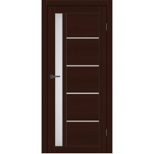 Дверное полотно MS DOORS ALABAMA 90х200 см Орех темный Стекло сатин (144119)