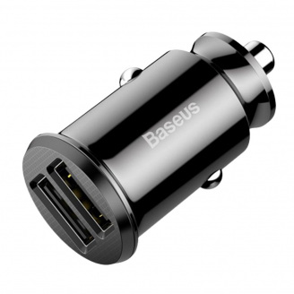 Автомобільний зарядний пристрій Baseus Grain C Dual USB 5V 3.1A (CCALL-ML01) Black