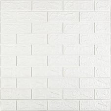 Самоклеющаяся декоративная 3D панель под белый кирпич 3D Loft 700x770x2 мм