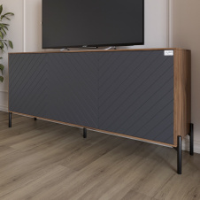 Тумба Lion Амарант 168x40x76.5 см Дуб Ливорно/Графитовый (LION-043006)