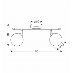 Спот Candellux Rodia 40x18 см Никель (92-20970) Прилуки