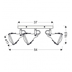 Спот Candellux Crodo 54x19 см Серый (93-71125) Киев