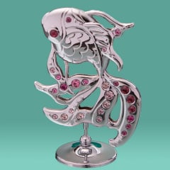 Мини статуэтка со стразами Fish Silver 9х9см AL219048 Crystocraft Краматорск