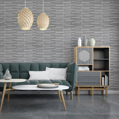 Самоклеющаяся 3D панель кладка серебро Sticker Wall 3080х700х5мм Белая Церковь