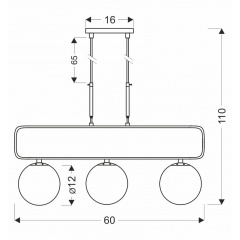 Люстра Candellux Jove 60x110 см Латунь (33-01573) Токмак