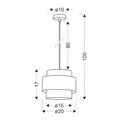 Люстра Candellux Juta 20x100 см Белый (31-18021) Винница
