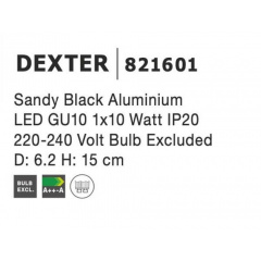 Спот Nova Luce Dexter 15 см Черный (Nova821601) Харьков