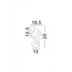 Уличный прожектор Nova Luce Inside 19.5x20 см Серый (Nova742071) Васильков