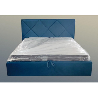 Кровать двуспальная BNB Pallada Premium 140 х 190 см Allure С дополнительной цельносварной рамой Синий