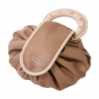 Женская косметичка Lesko #4018 28х40 см Brown (13908-90906)