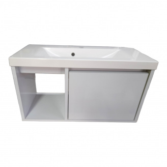 Пластиковая тумба подвесная The MIX Адонис HPL 3103 gloss 90х60х45 см