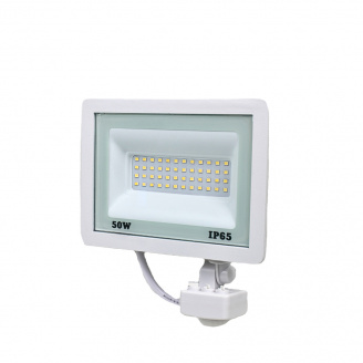 Прожектор светодиодный с датчиком движения Lightwell LW-FL-W-50-S 50 W 295923