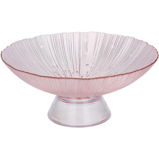 Фруктовница на ножке BonaDi Daisy 25х11 см Розово-золотой DP233046
