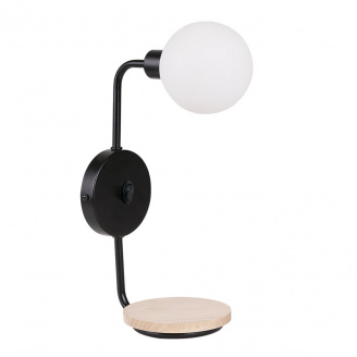Бра Candellux Ponio 21x35 см Черно-бежевый (21-76878)