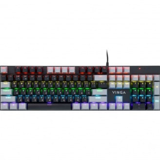 Клавіатура Vinga KBGM-090 LED Red Switch Grey/Black (KBGM-090R)