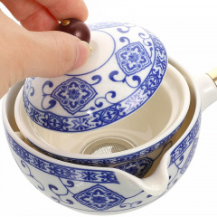 Набір для чайної церемонії No Brand із 6 предметів Blue + White Кропивницький