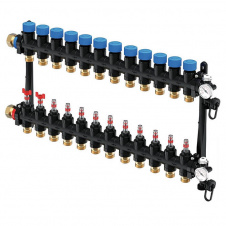 Пластиковый коллектор Uponor Vario M 12xG3/4 Euro FM (1086251)
