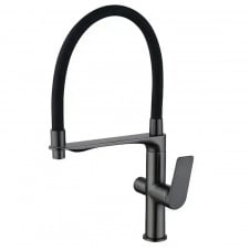 Смеситель для кухни Mixxus Premium Derby 021 (Nut) Graphite Refl.Black с выходом для питьевой воды графит/черный (MI6612)
