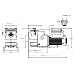 Насос Hayward Max Flo VS SP1811VS (220 В, 13.5 м3/час, 1.1 HP), 4-скоростной Чортков