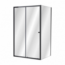 Душова кабіна Imprese Valtice New 190x120x80 см скло 6 мм, без піддона, чорний матовий (i51185)