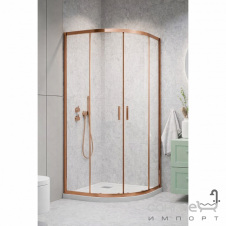 Напівкругла душова кабіна Radaway Alienta A 800x800x1900 10228080-93-01 мідь браш/прозоре скло