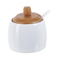 Сахарница Ceram-Bamboo 275мл с ложкой и бамбуковой крышкой DP66957 BonaDi