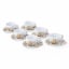 Набор кофейных чашек с блюдцами Lora Белый 72-036 90ml Нововолынск