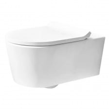 Подвесной унитаз с крышкой Hansgrohe EluPura S 540 безободковый с сиденьем Soft Close белый (60193450+60148450)