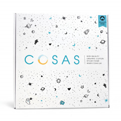 Дитяче простирадло Cosas Dots CS1 110х160 см Чорно-білий Васильків