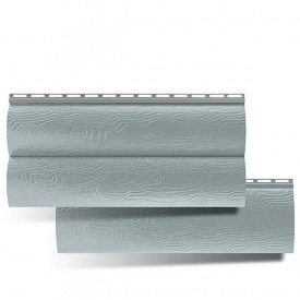 Акриловый сайдинг Альта-Профиль BlockHouse двухпереломный серебристый