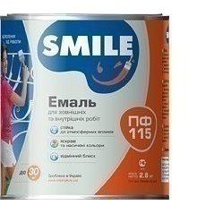 Эмаль SMILE ПФ-115 0,7 кг серебристый Ровно