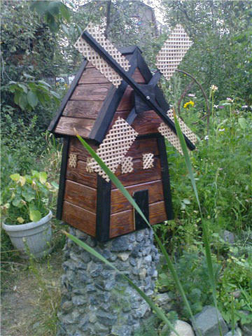 Декоративная мельница для сада своими руками: легко, интересно и стильно