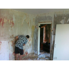 Демонтаж шпалер зі стіни Київ